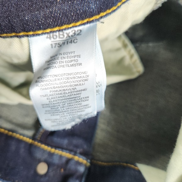 Polo Ralph Lauren Jeans Mens 46Bx32 Blue Dark Wash Hampton  Straight - Picture 9 of 16